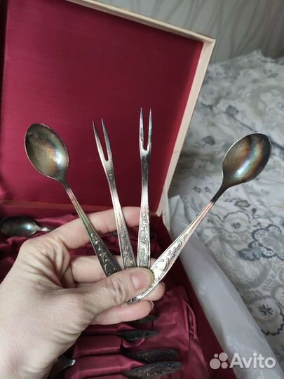Набор столовых приборов СССР мельхиор