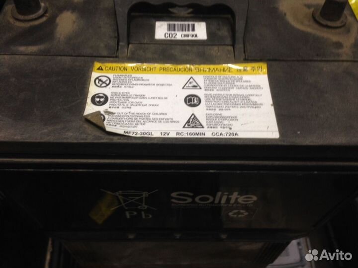 90Ач аккумулятор б/у Solite MF72-30GL