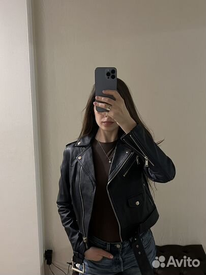 Кожаная куртка michael kors