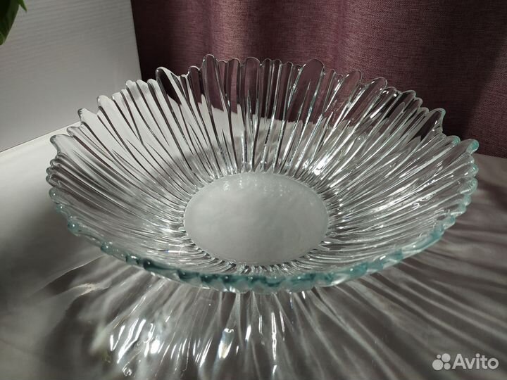 Салатник Aurora d 30 см Ваза для фруктов стекло