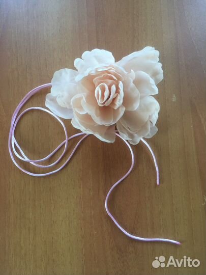 Брошь цветок. Чокер. Ручная работа