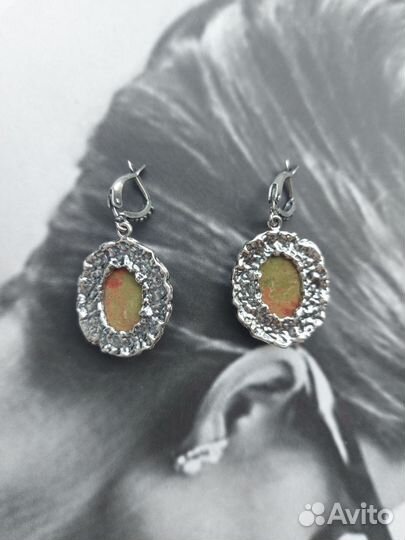 Серьги с яшмой