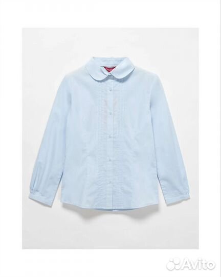 Блузка голубая школьная, 134