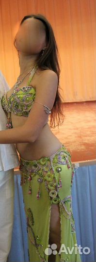 Костюм для танца живота зеленый
