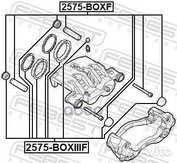 Ремкомплект направляющих переднего суппорта