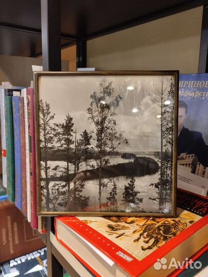 Винтажная фотография в металлической раме