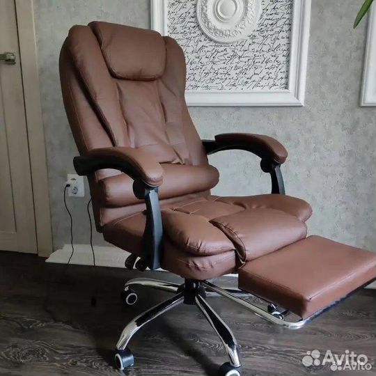 Компьютерное игровое кресло геймерское с массажем