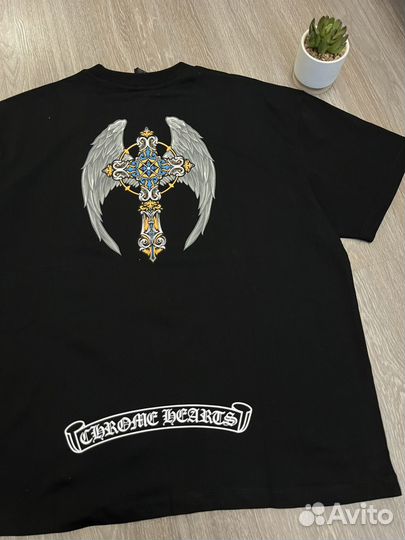 Футболка chrome hearts оверсайз