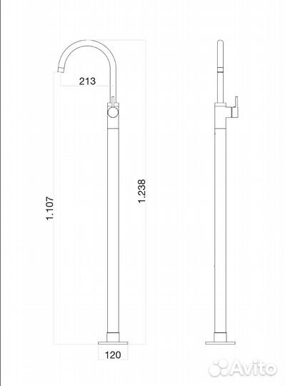 Смеситель для раковины Webert Rimini RI832101560