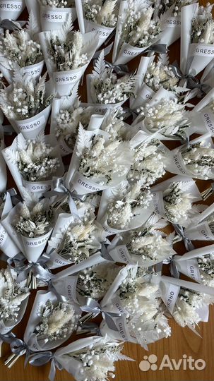 Букеты из сухоцветов с логотипом опт