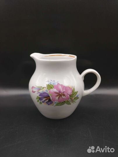 Молочник сливочник Цветы Дулево 1 сорт 1997 года