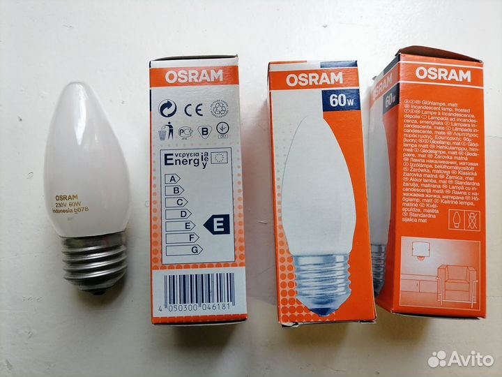 Лампы накаливания 60 Вт Osram