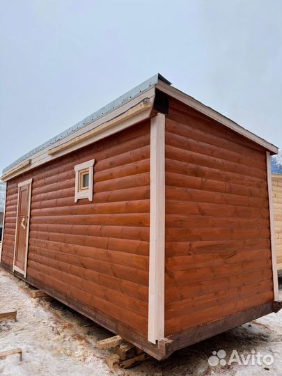 Готовая баня из бруса 2.3 x 5 метров не бочка