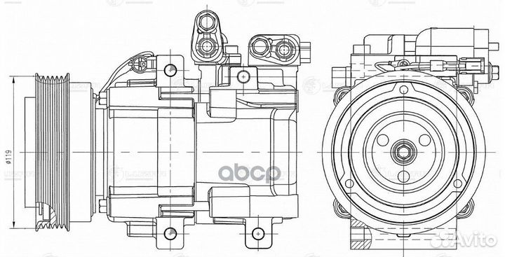 Компрессор кондиц. для а/м Hyundai Tucson