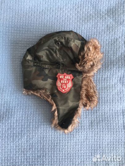 Детская Камуфляжная Шапка-Ушанка Benetton