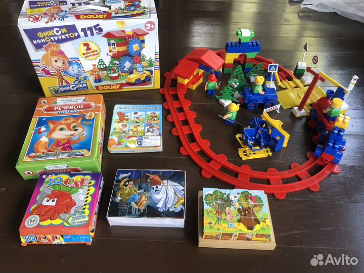 Набор детских конструкторов, кубики, игры 3+