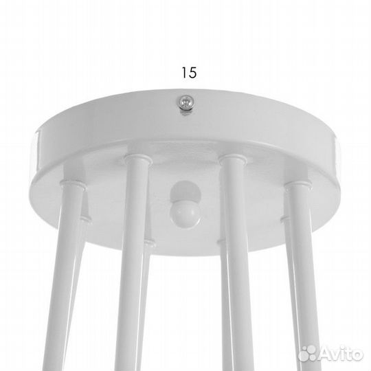 Люстра 'Узел' E27 8х40Вт белый 97х97х48 см