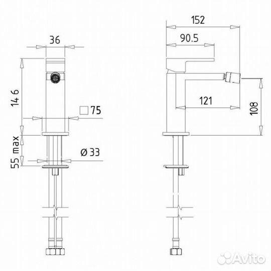 Смеситель для биде Migliore Kvant 25398 золото