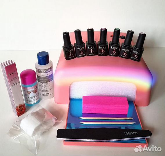 Набор для гель-лака и маникюра с Коди и уф 36 Вт