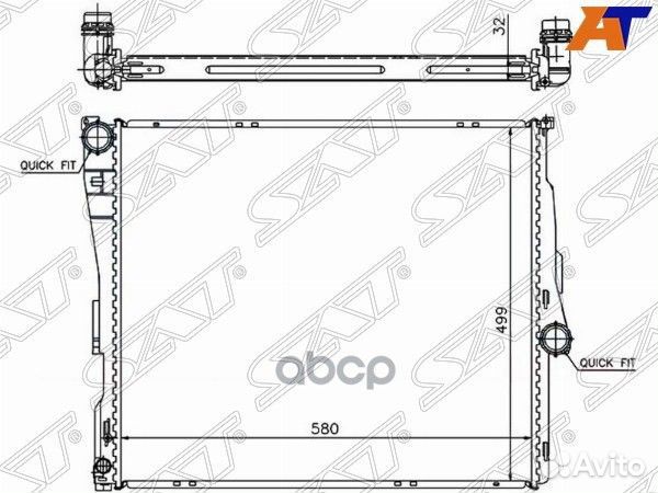 Радиатор BMW X3 03-10 BW0011-04 Sat
