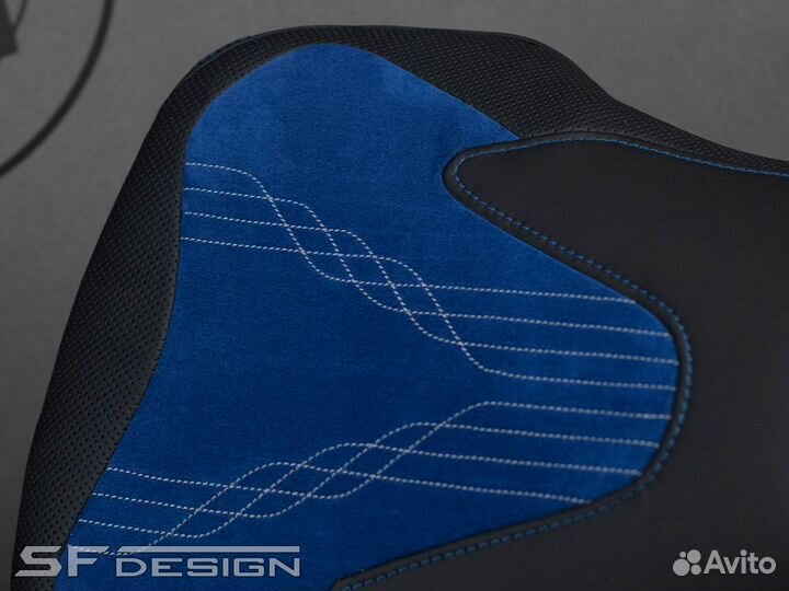 Сиденье Honda CBR600RR White Lines Blue Alcantara