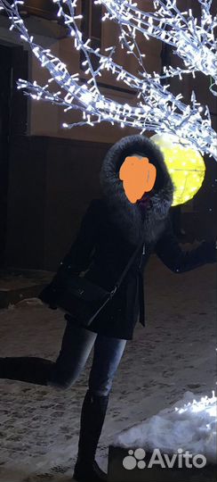 Натуральная дубленка с мехом чернобурки