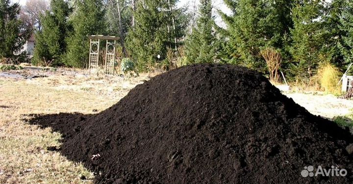 Торф перегной, земля плодородная, щебень, песок