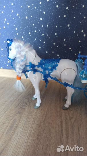 Лошадь с каретой, музыкальная игрушка для девочки