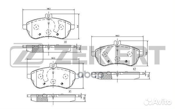 Колодки торм. диск. передн. MB C-Class (204) 07