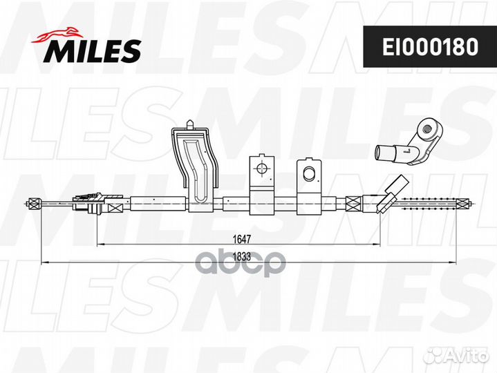 Трос стояночного тормоза nissan qashqai 07-13 л