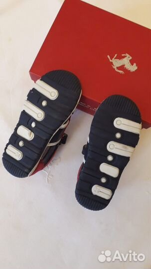 Кожаные итальянские босоножки Ferrari оригинал 24р