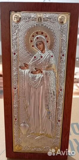 Икона серебро эмаль