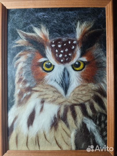 Картина из шерсти