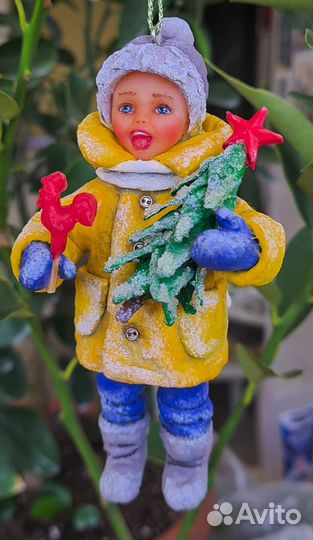 Ватные елочные игрушки