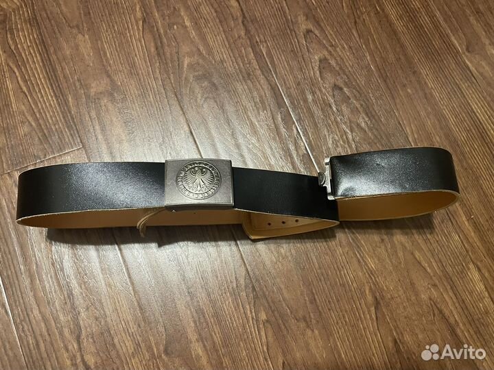 Ремень Бендесвер кожаный серный