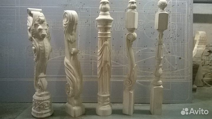 Детали лестниц из дуба