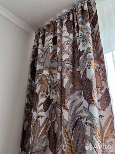 Шторы комплект плотные 3м(1.5+1.5) высота разная