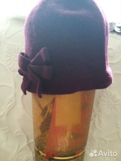 Шляпа женская валяная шерсть