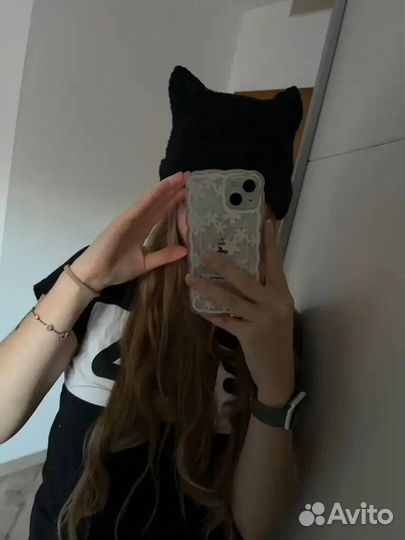 Шапка бини кошка