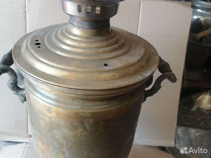 Самовар латунный старинный