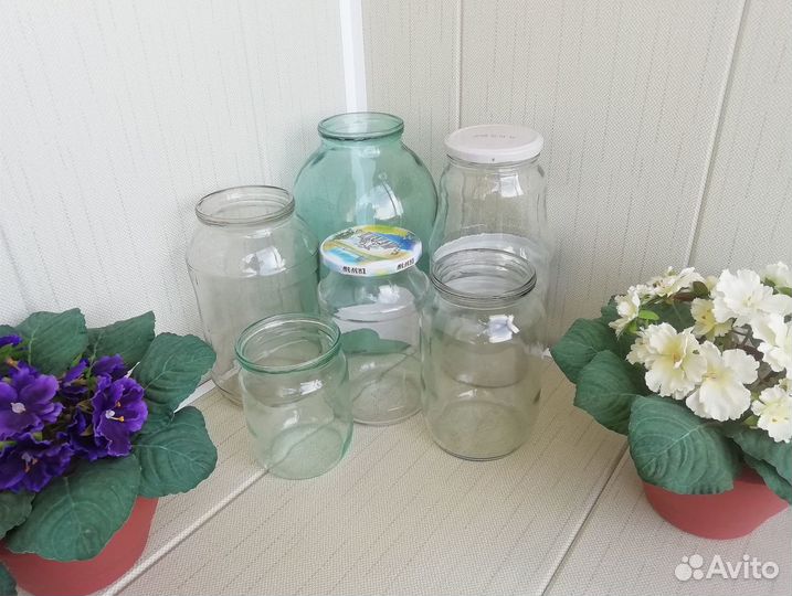 Банки стеклянные 0,5л; 0,6л; 0,9л; 1л, 1,5л; 3л