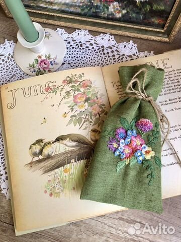 Салфетка кружево, мешочек