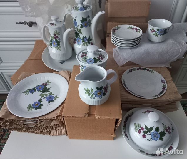 Новый чайно-кофейный сервиз гдр (29 предметов)