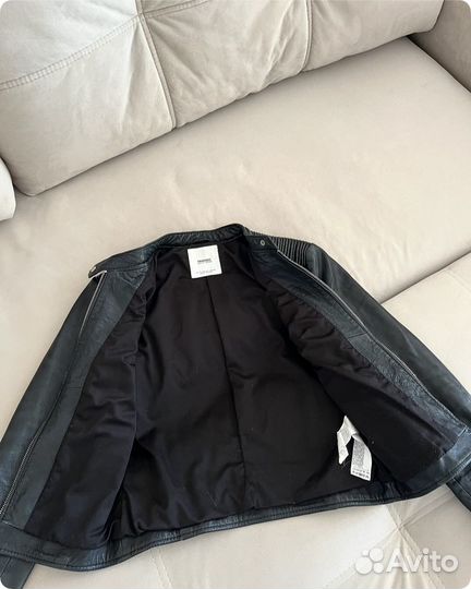 Кожаная куртка mango женская xs размер