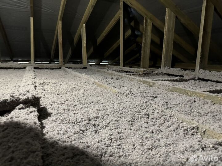 Утепление эковатой доставка и установка