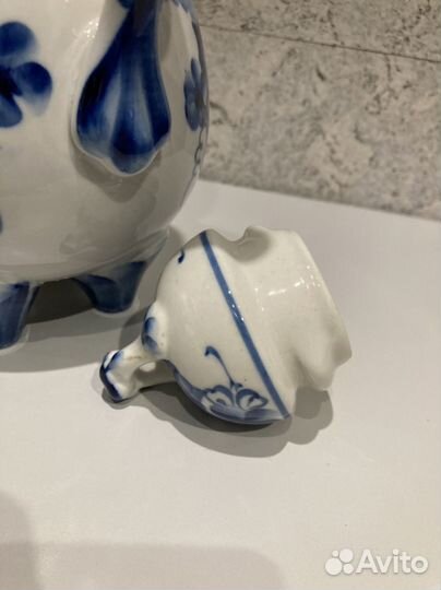 Кувшин Гжель.Фарфор.Новый