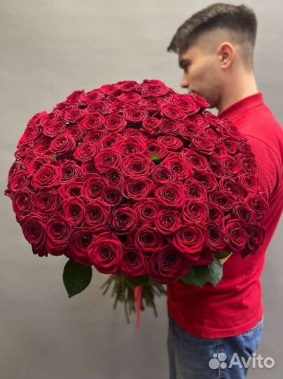 Цветы розы с доставкой. Красная роза 70см