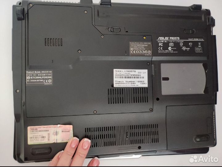 Ноутбук asus pro57s на запчасти