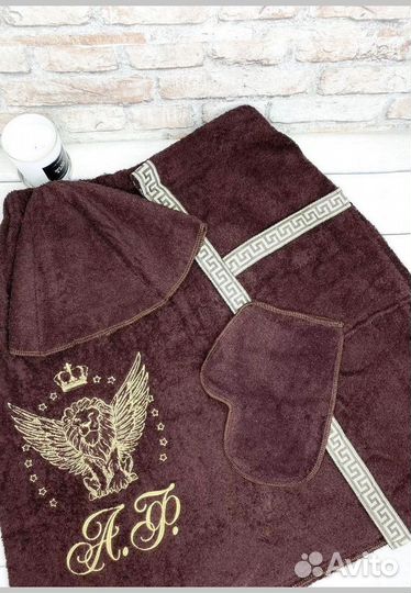 Банный набор с вышивкой