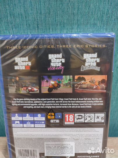Игра PlayStation 4 GTA Trilogy Трилогия Диск новый